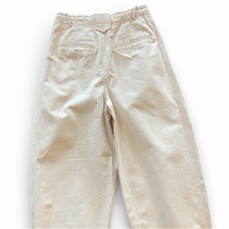 Song Of Style Quinn Light Natural Tan 100% Cotton Pants Sz Xs Barrel Hi-Rise Nwt — image 5 of 8